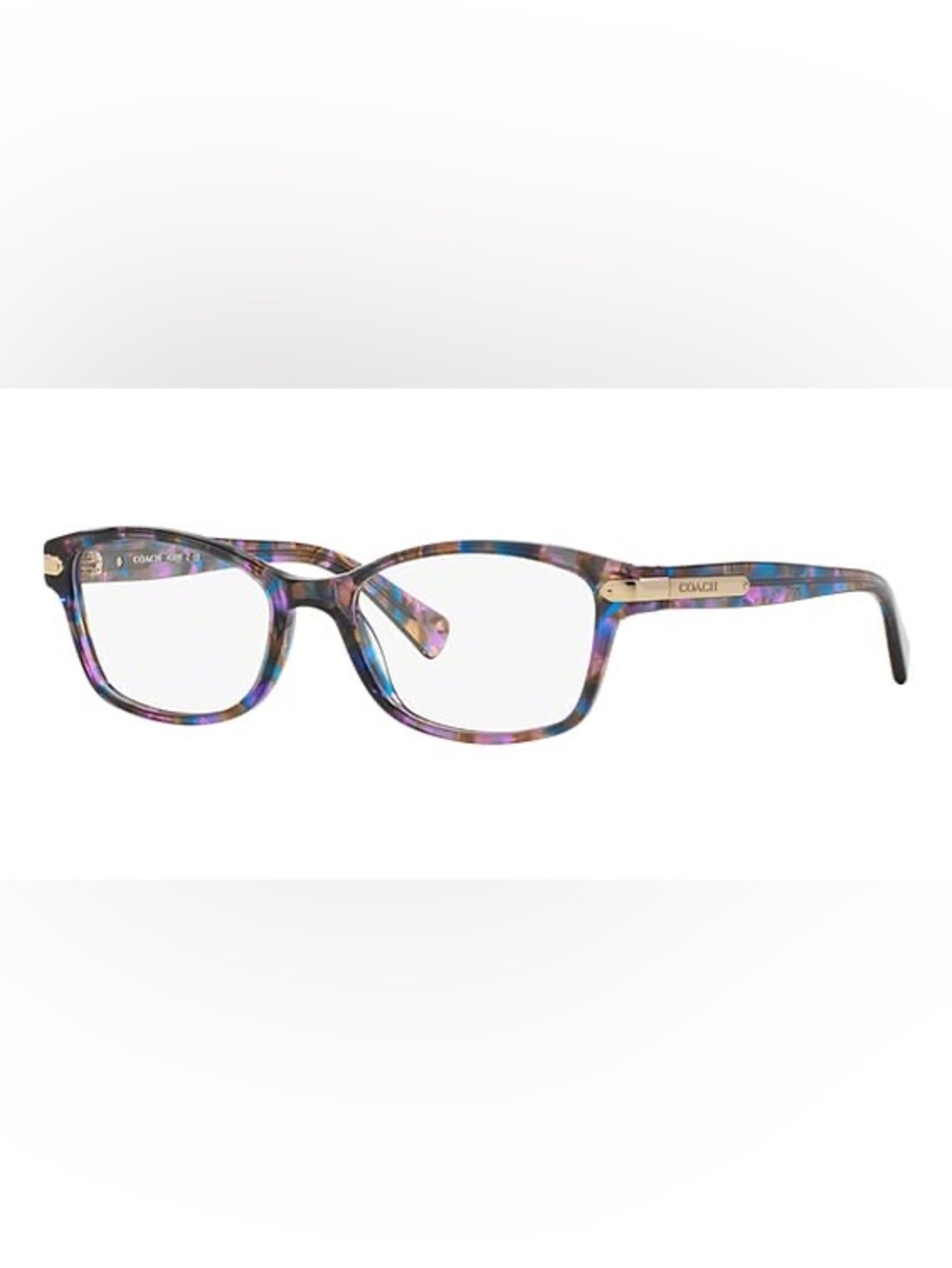 Coach Confetti Purple Tortoise Eyeglasses Frames HC 6065 Logo Temples 51-17-135